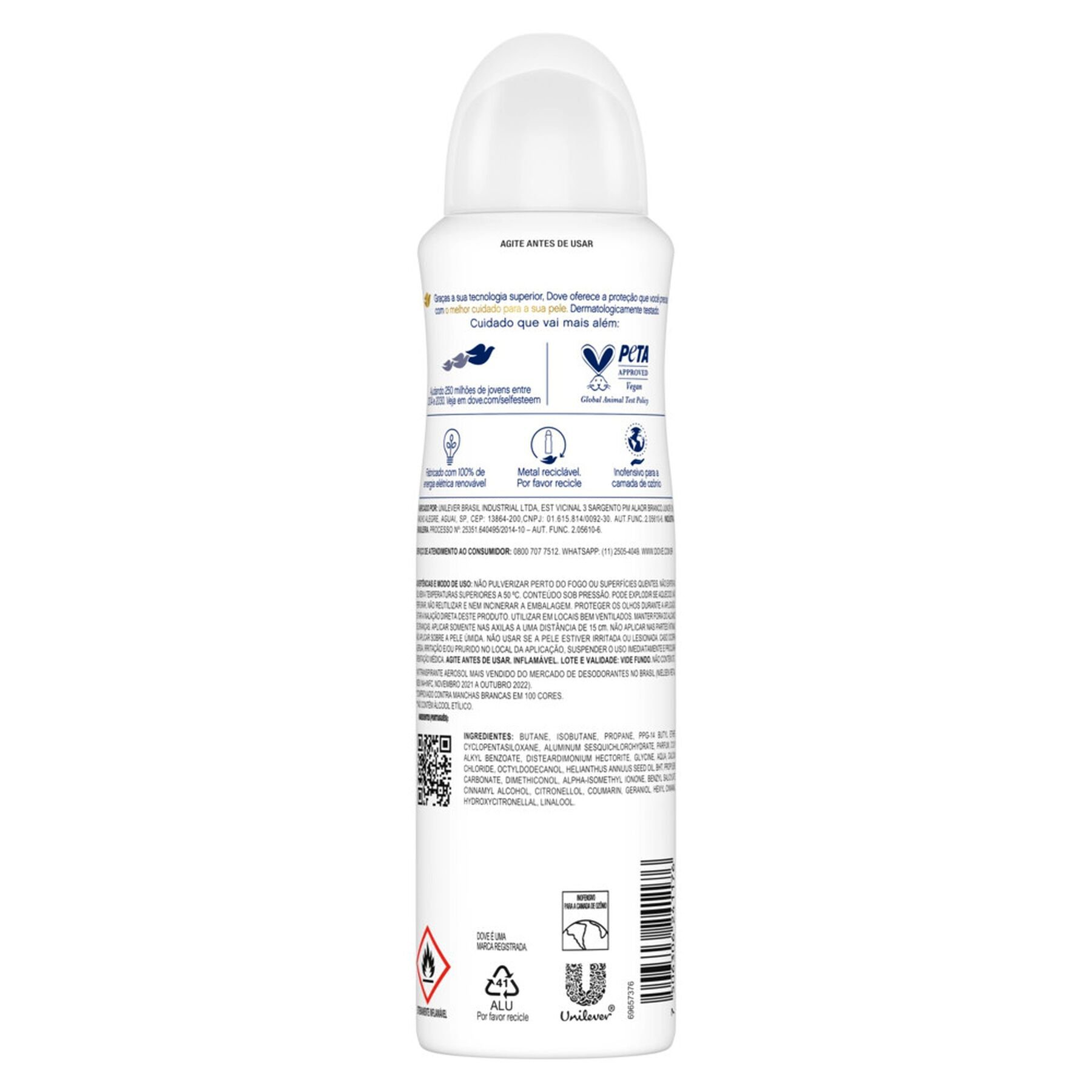 Desodorante Antitranspirante Aerosol Dove Invisible Dry 150ml