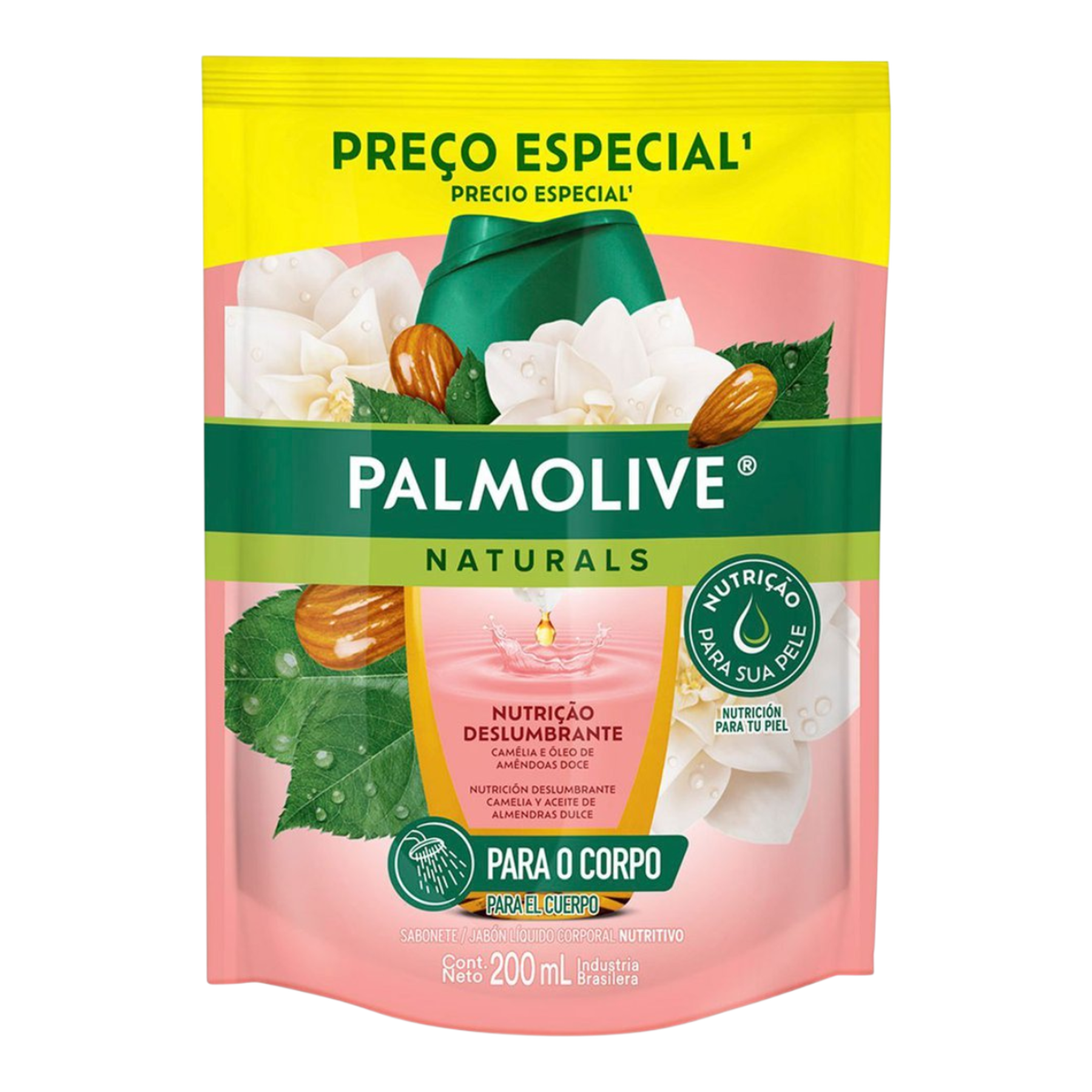 Sabonete L&iacute;quido Palmolive Naturals Nutri&ccedil;&atilde;o Deslumbrante Sach&ecirc; 200ml