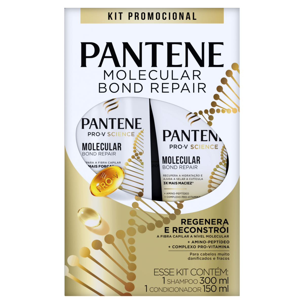 Shampoo 300ml + Condicionador 150ml Molecular Bond Repair Pantene