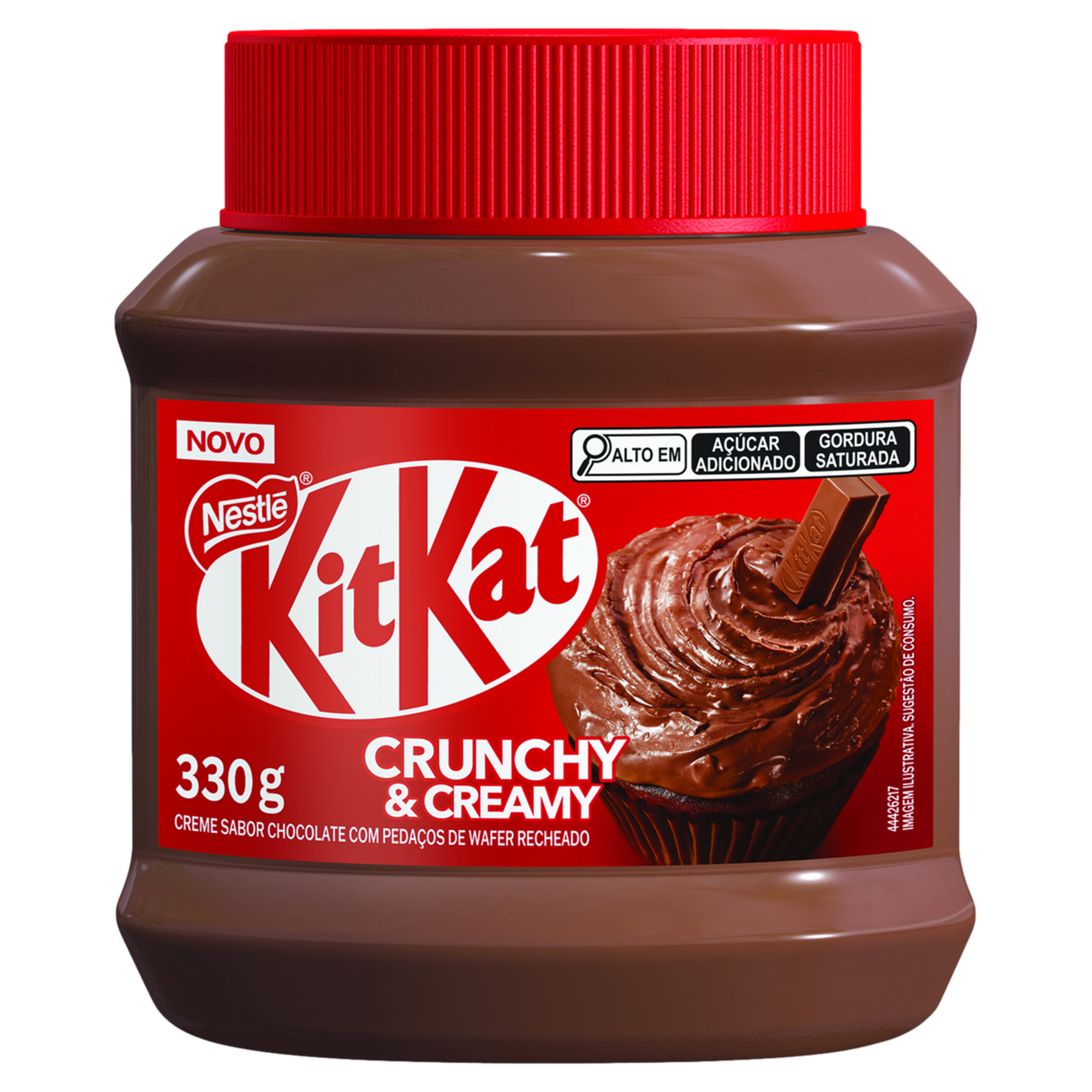 Creme Chocolate com Pedaços KitKat Nestlé Pote 330g