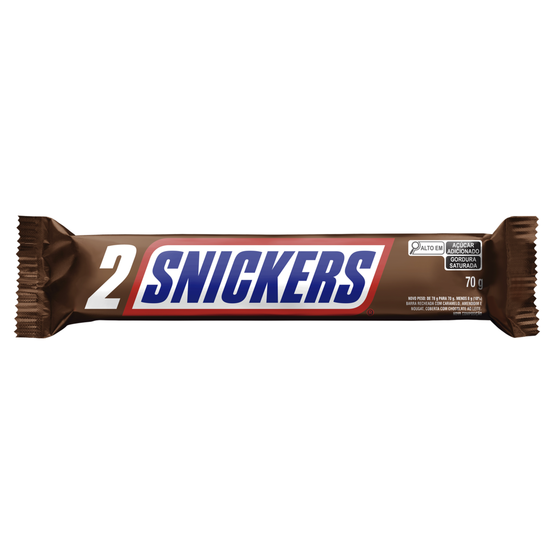 Chocolate Duo Snickers Pacote 70g 2 Unidades