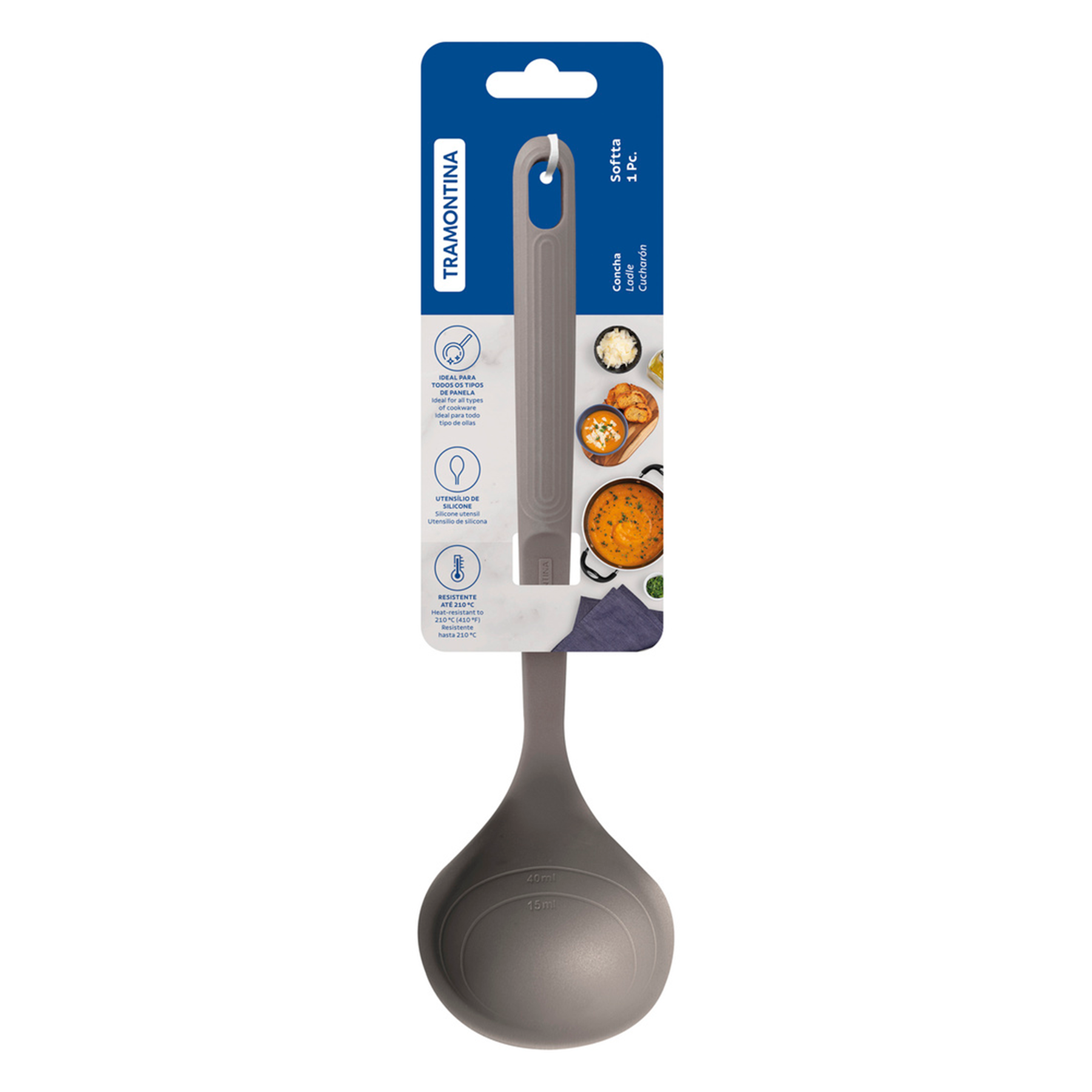 Concha em Silicone Cinza Softta Tramontina