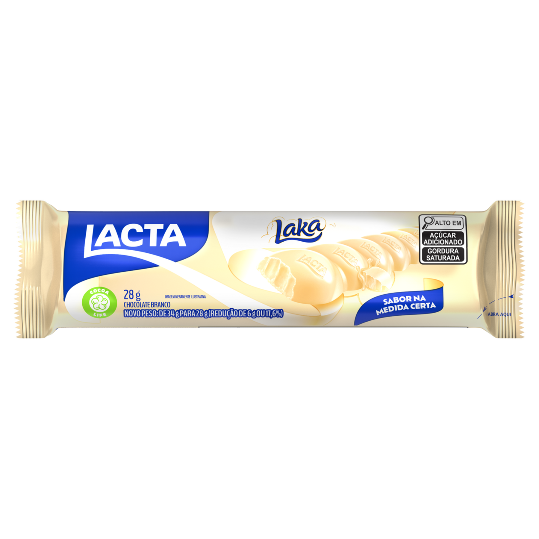 Chocolate Branco Laka Lacta Pacote 28g