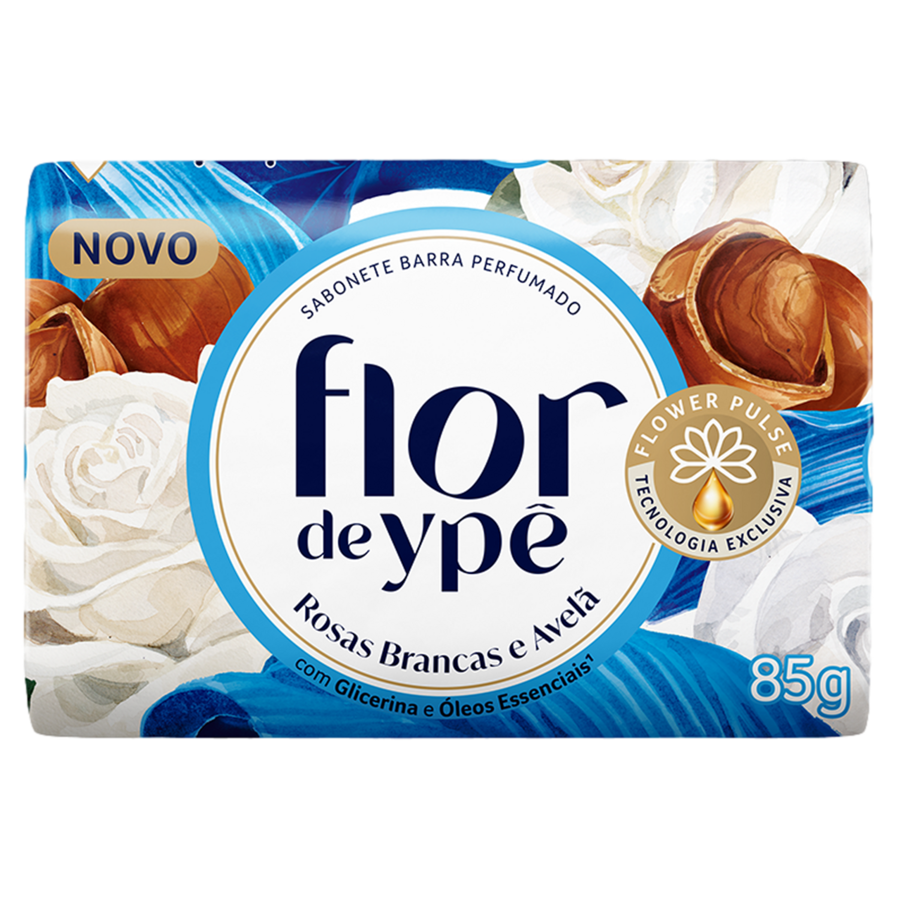 Sabonete em Barra Rosas Brancas e Avel&atilde; Flor de Yp&ecirc; 85g