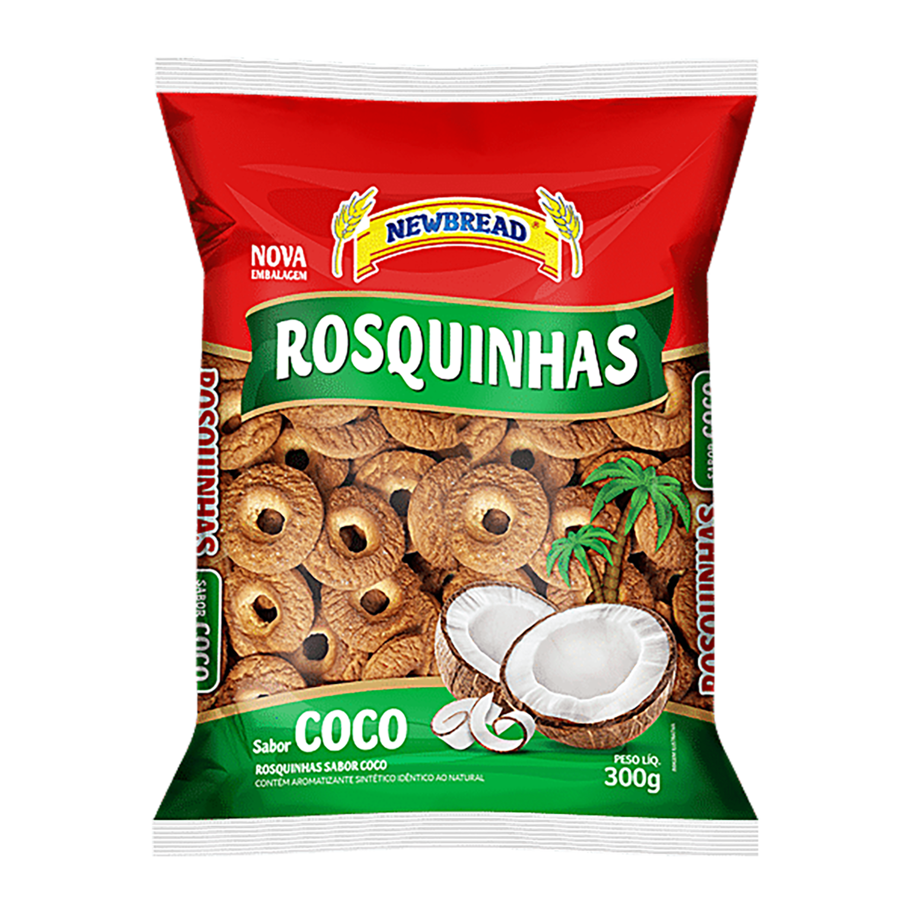 Biscoito Rosquinha de Coco Newbread 300g