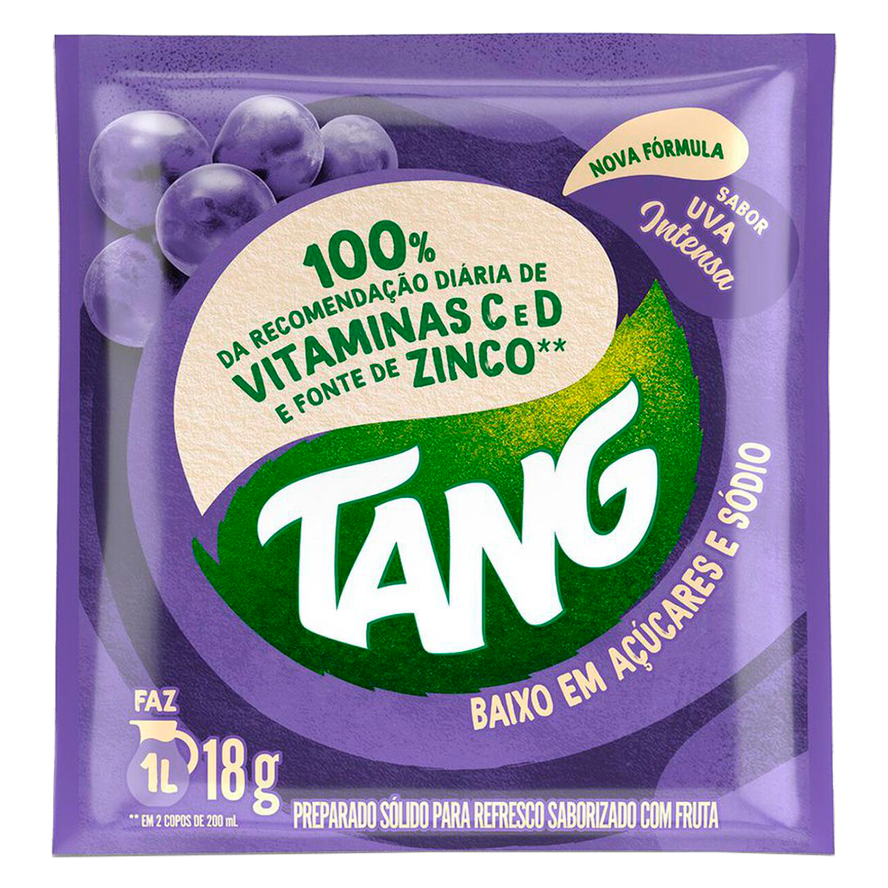 Refresco em P&oacute; Uva Intensa Tang Pacote 18g