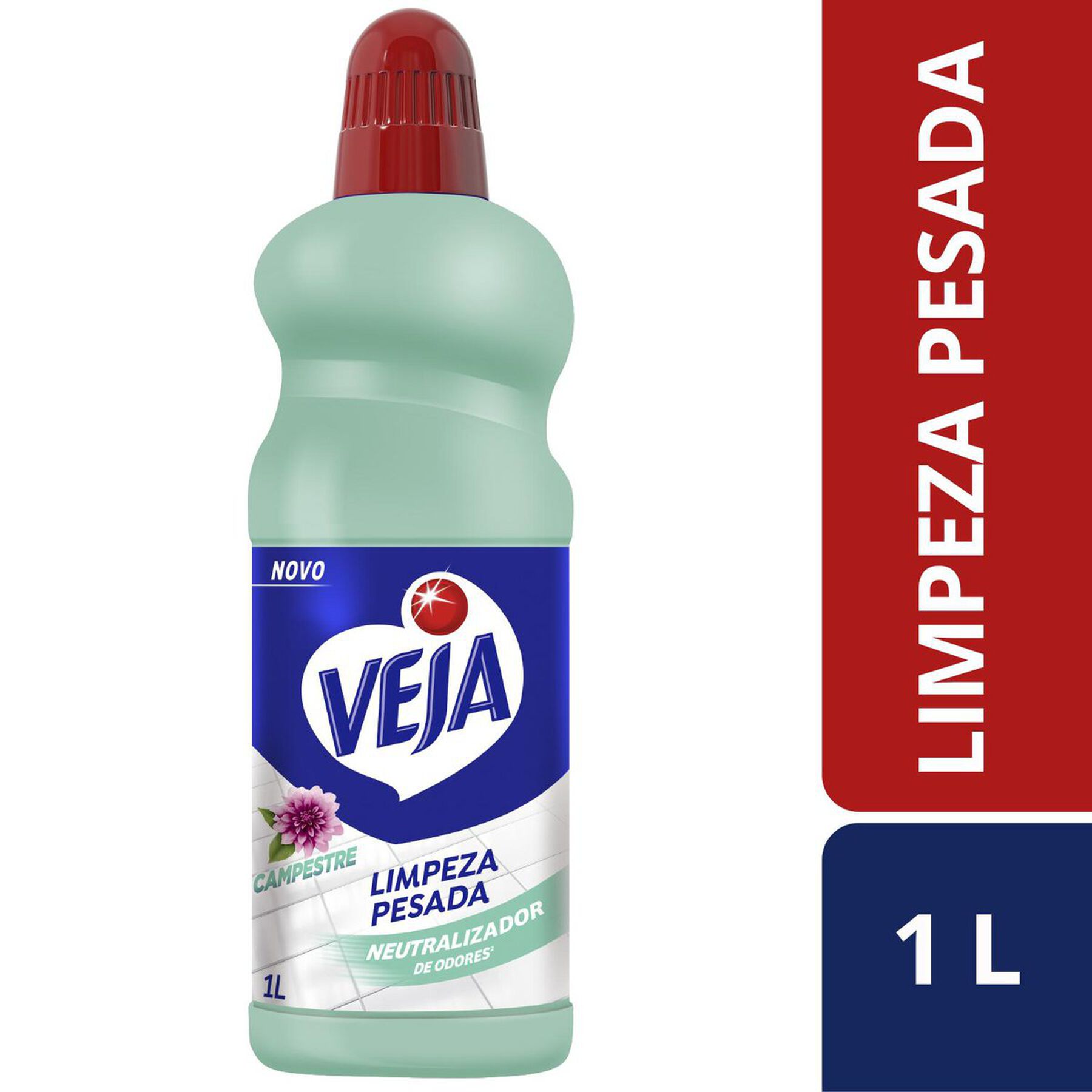 Limpador Limpeza Pesada Floral Campestre Veja Frasco 1l&nbsp;