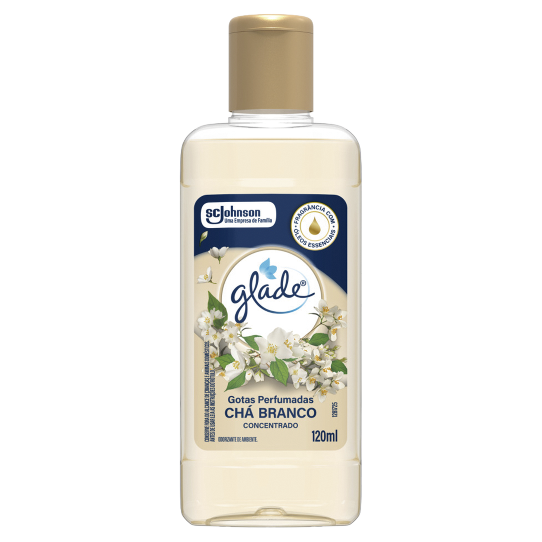 Odorizante de Ambiente Concentrado Ch&aacute; Branco Gotas Perfumadas Glade Frasco 120ml