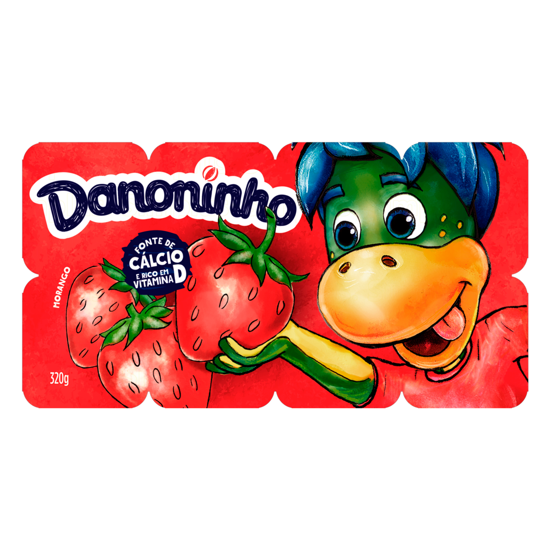 Queijo Petit Suisse Morango Danoninho Bandeja 320g C/8 Unidades