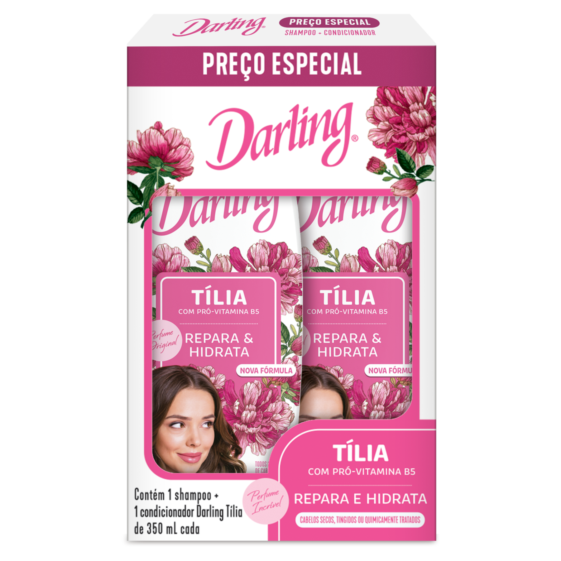 Shampoo 350ml + Condicionador 350ml Tília Darling