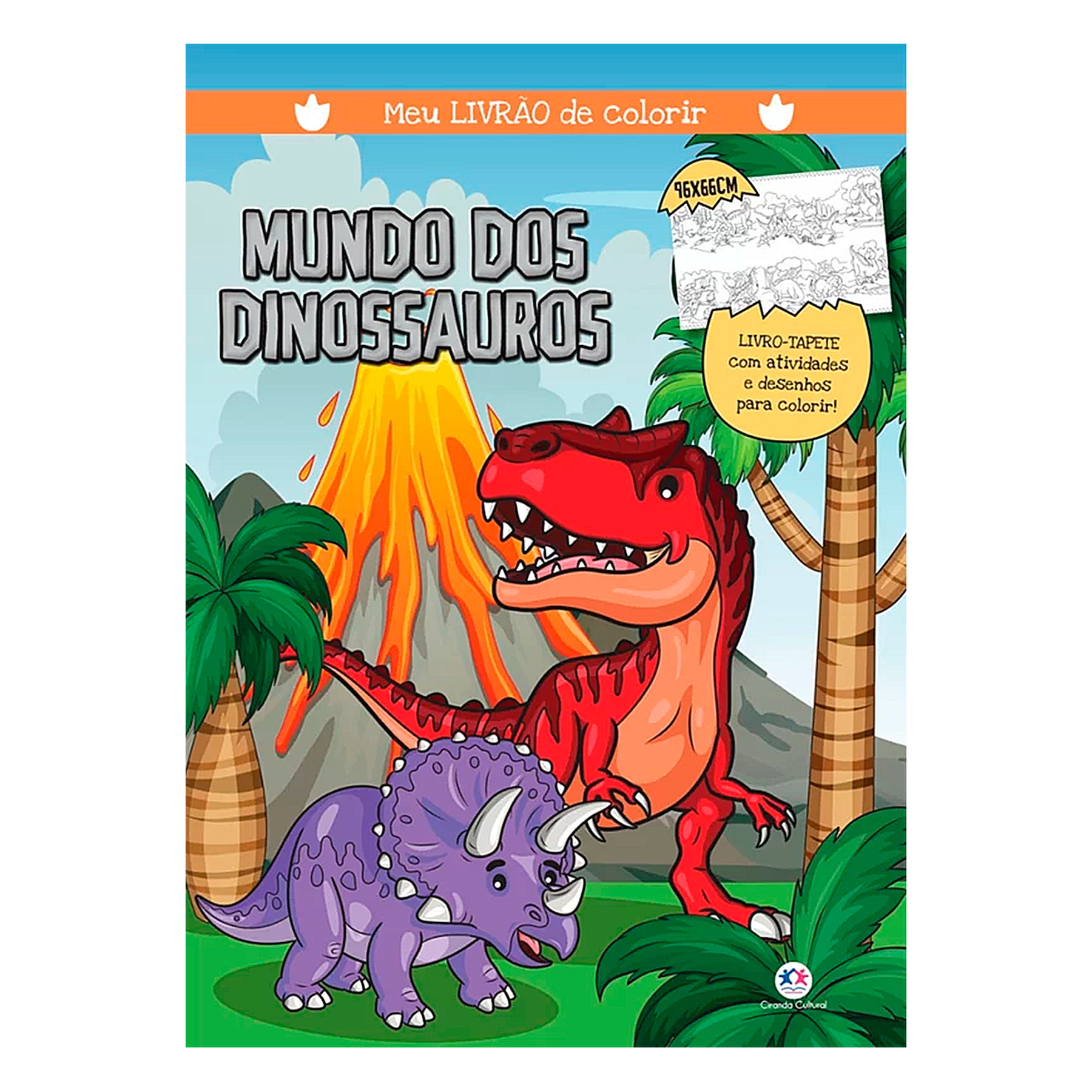 Livro Tapete Mundo dos Dinossauros - Meu Livr&atilde;o de Colorir Ciranda Cultural&nbsp;