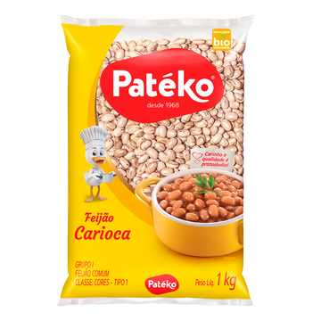 Feijão Carioca Patéko Pacote 1kg