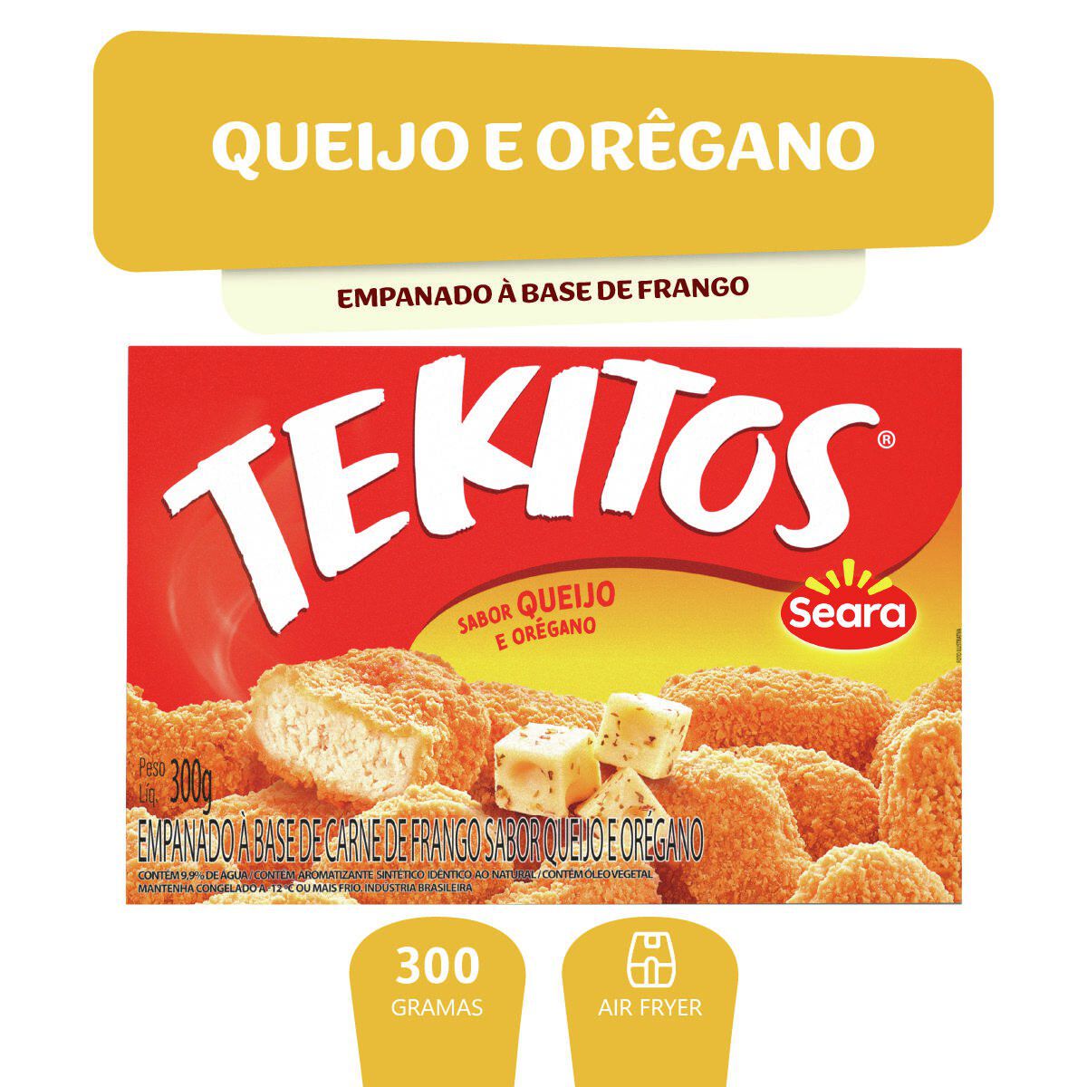 Tekitos queijo e or&eacute;gano 300g