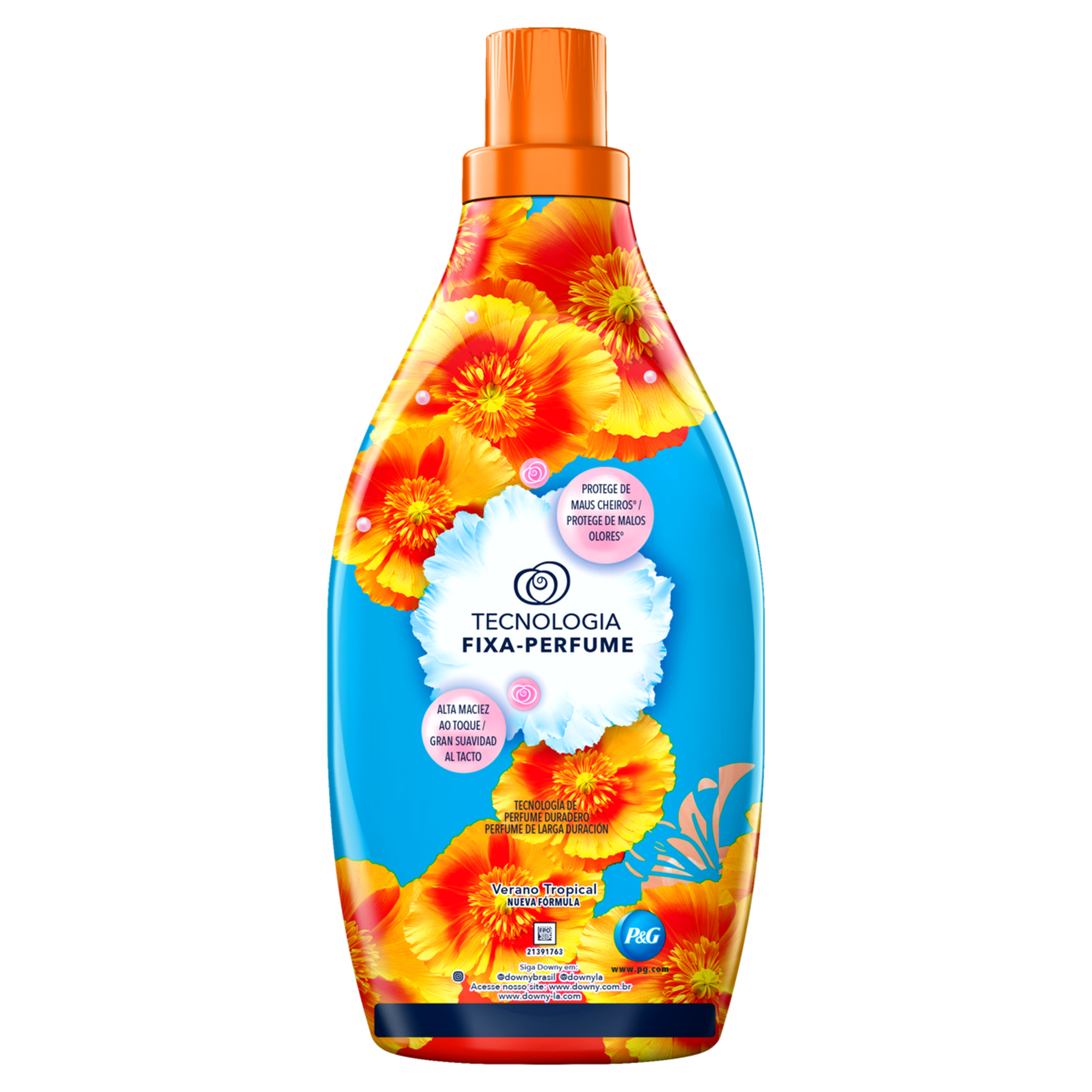 Amaciante de Roupa Concentrado Verão Tropical Downy Frasco 1,5l