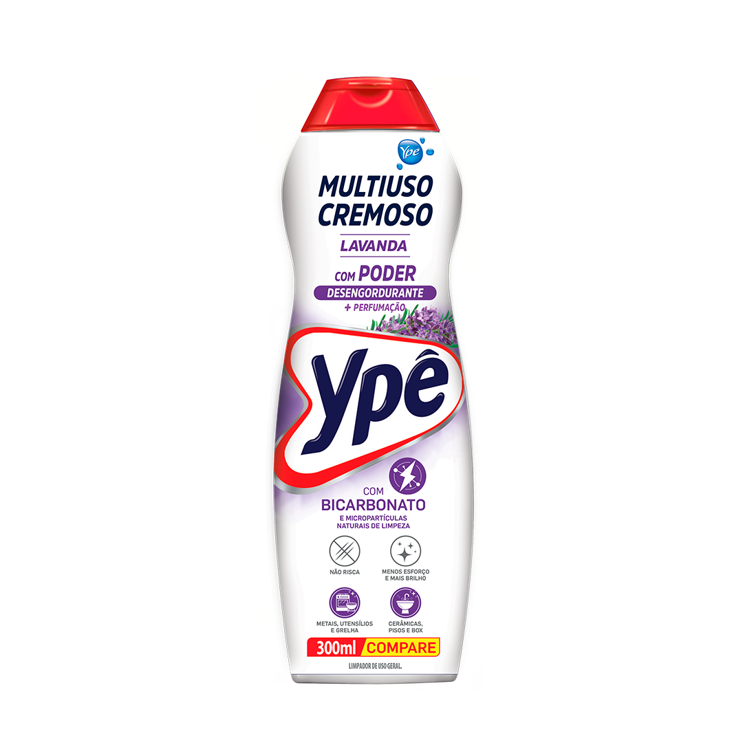 Sapon&aacute;ceo Cremoso Multiuso Lavanda Yp&ecirc; Premium Squeeze 300ml