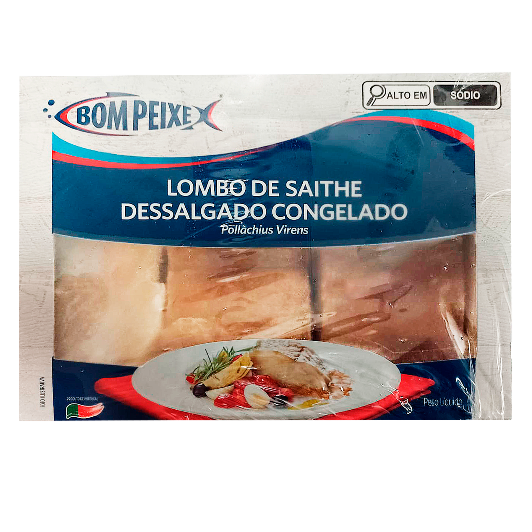 Lombo de Saithe Dessalgado Congelado Bom Peixe Caixa 530g