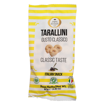 Biscoito Salgado Tarallini Clássico Terre Di Puglia 80g