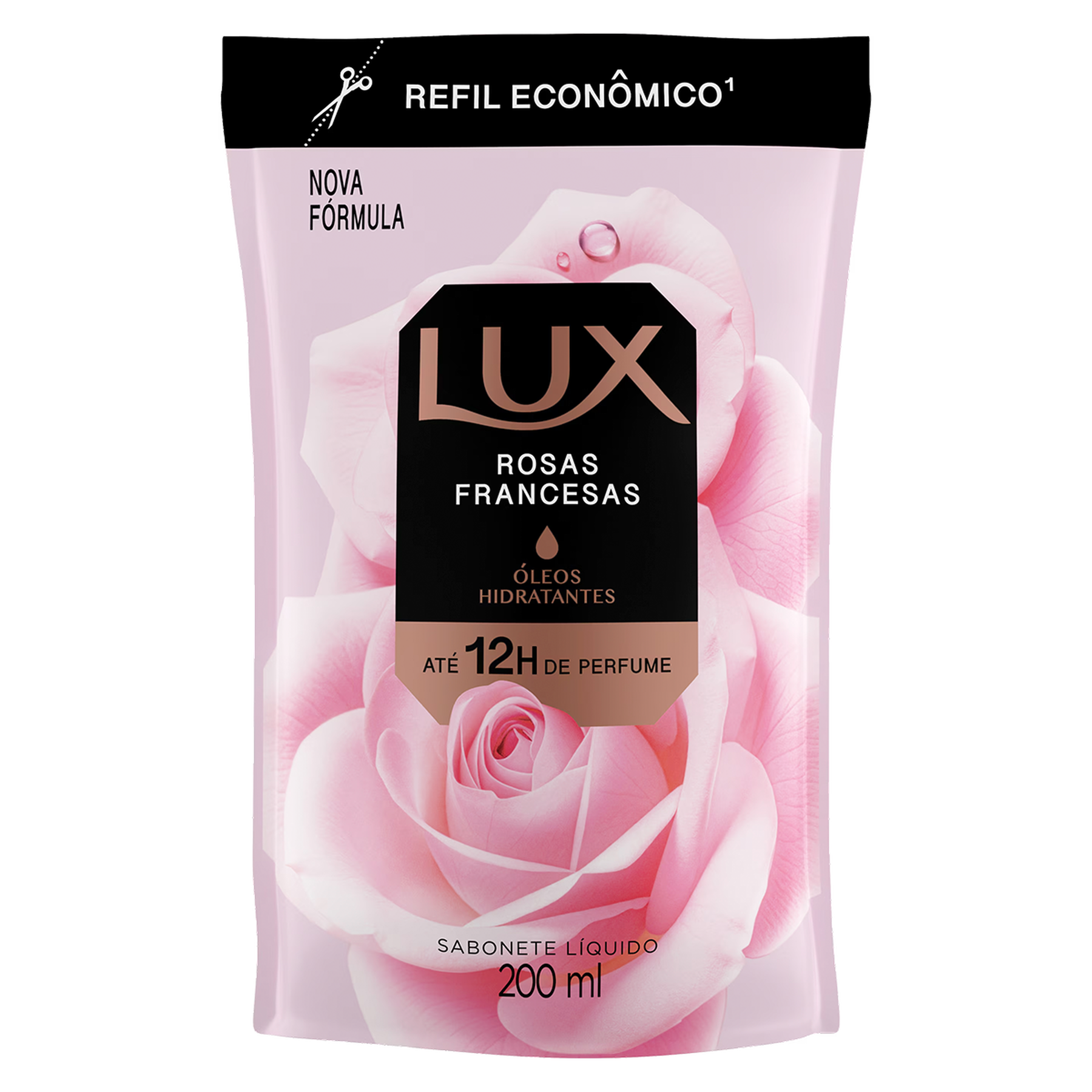 Sabonete L&iacute;quido Rosas Francesas Lux Botanicals Sach&ecirc; 200ml