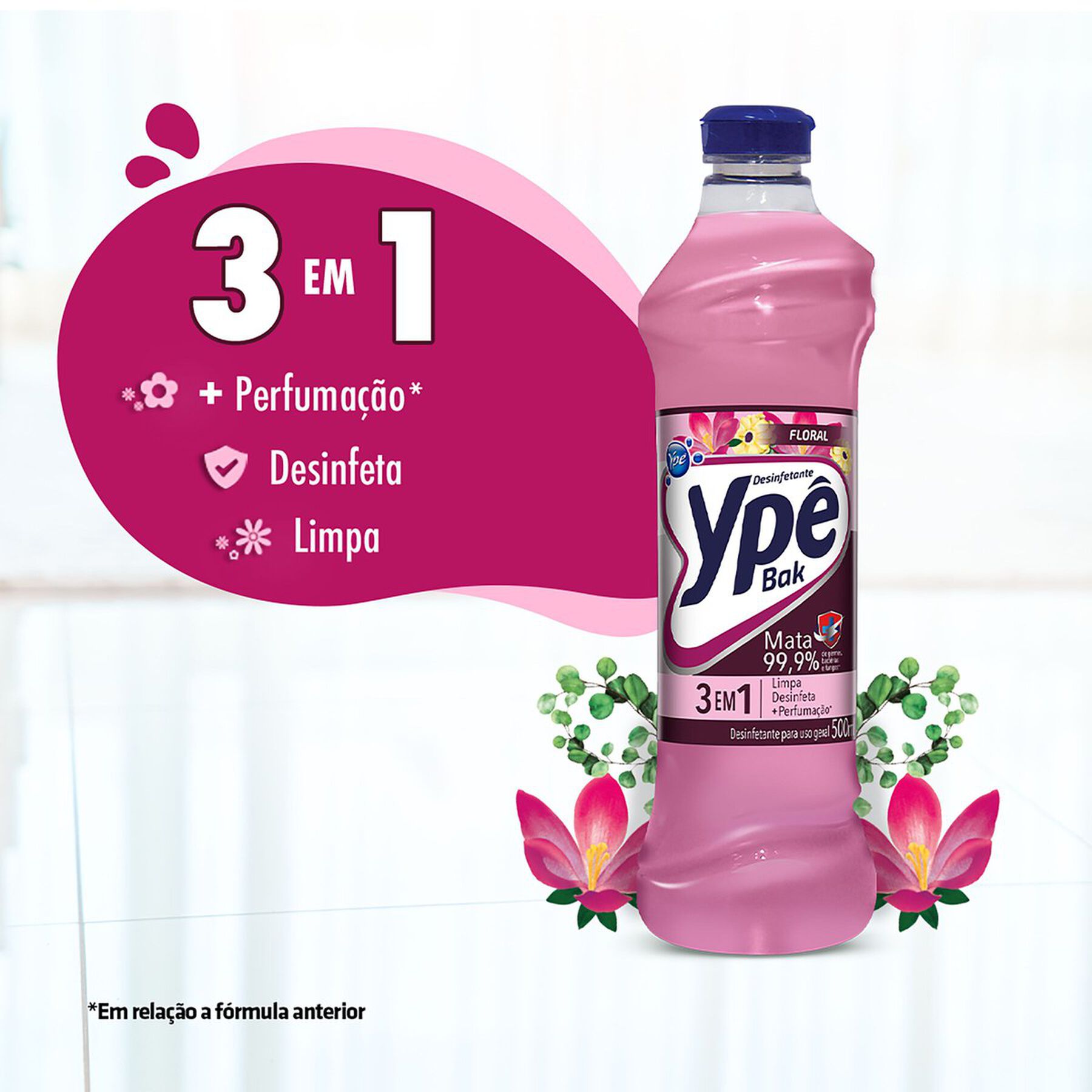 Desinfetante Floral Ypê Bak 500ml