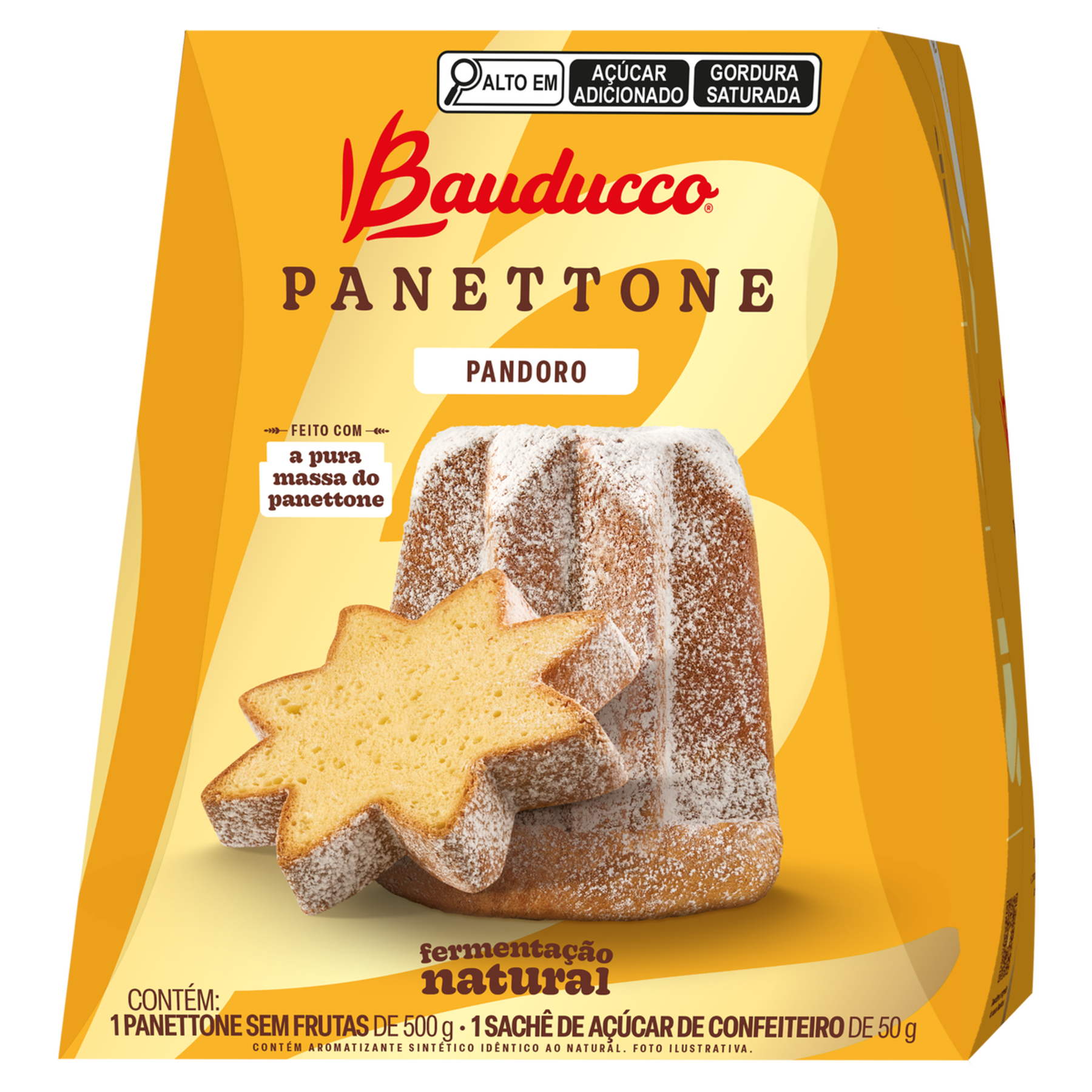 Panettone sem Frutas Pandoro Bauducco 500g