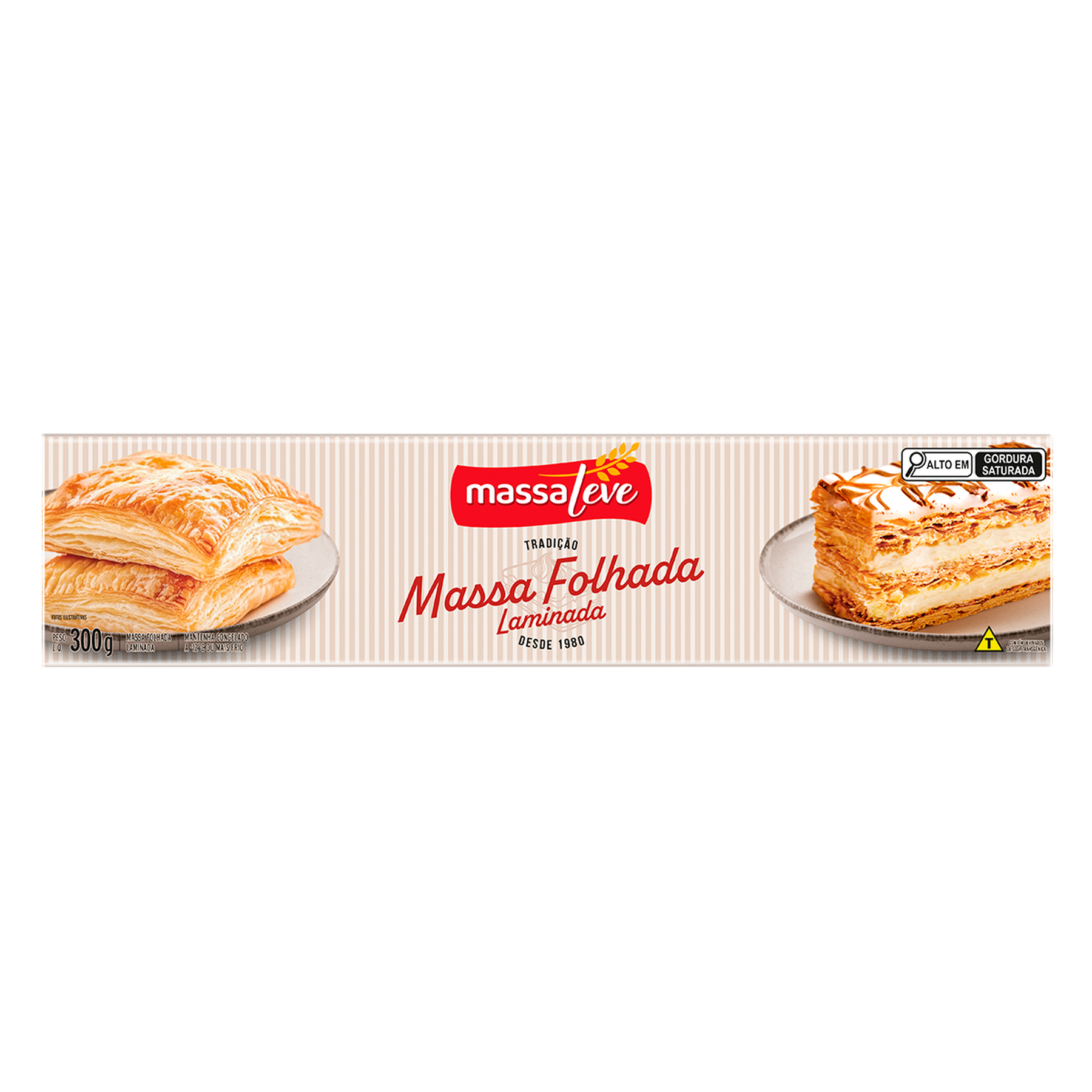 Massa Folhada Laminada Massa Leve Caixa 300g