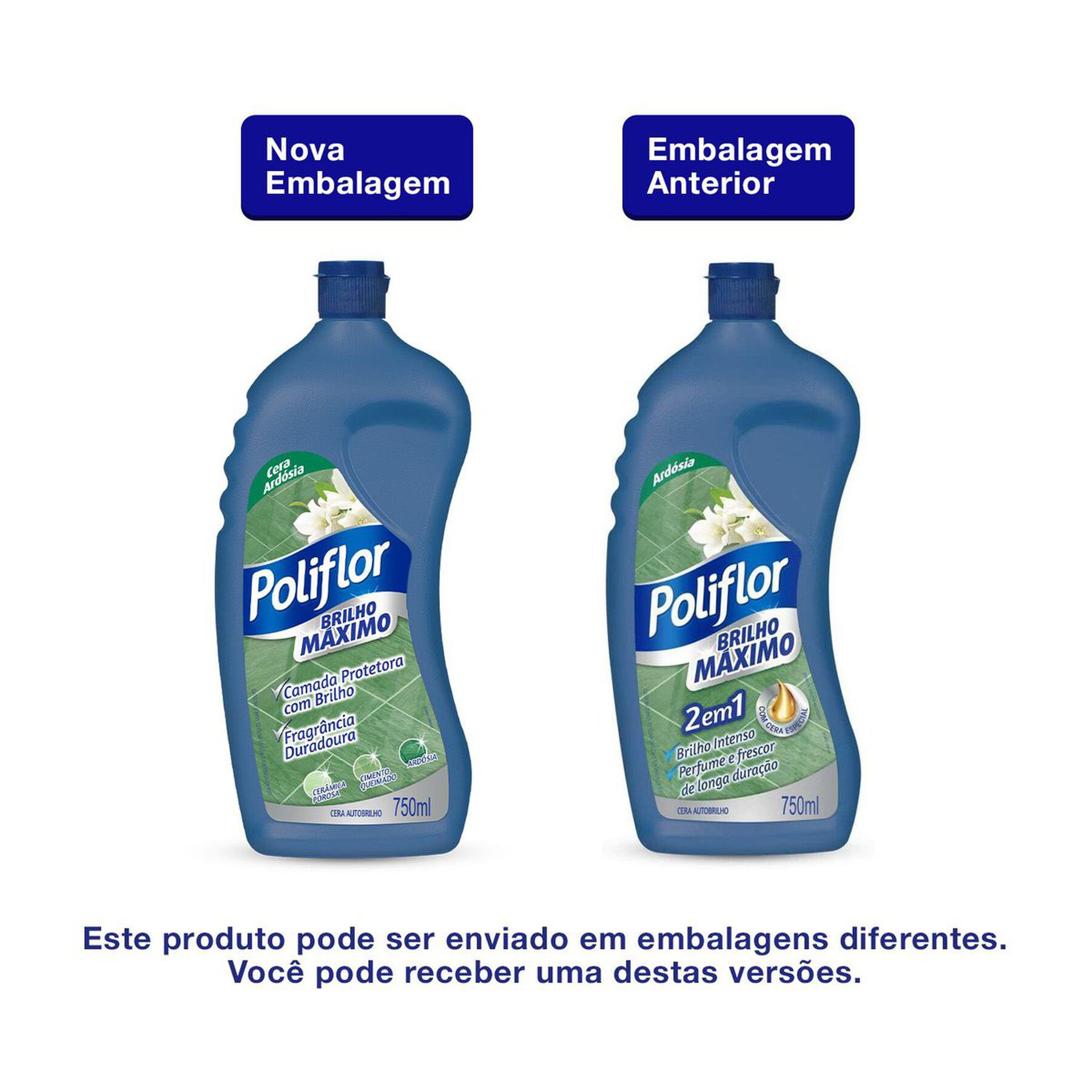 Cera Líquida Autobrilho Ardósia Poliflor Brilho Máximo Squeeze 750ml