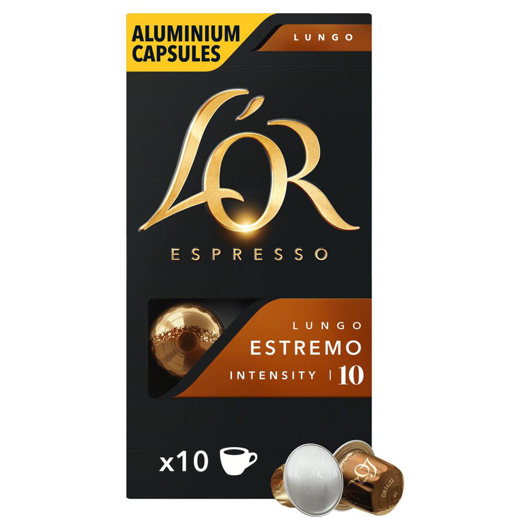 Café em Cápsula Torrado e Moído Lungo Espresso L'or Caixa 52g c/10 Unidades