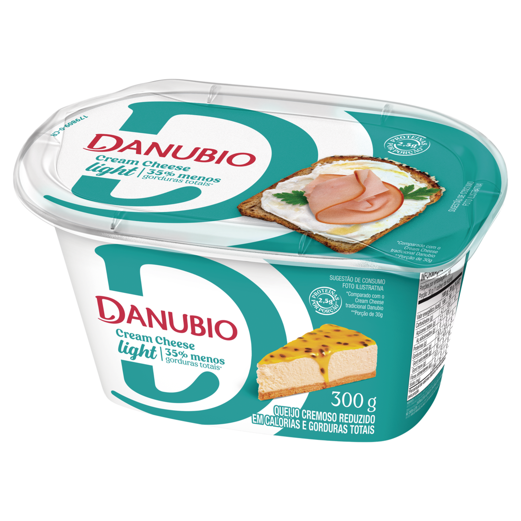 Queijo Cream Cheese Light Danubio Pote 300g