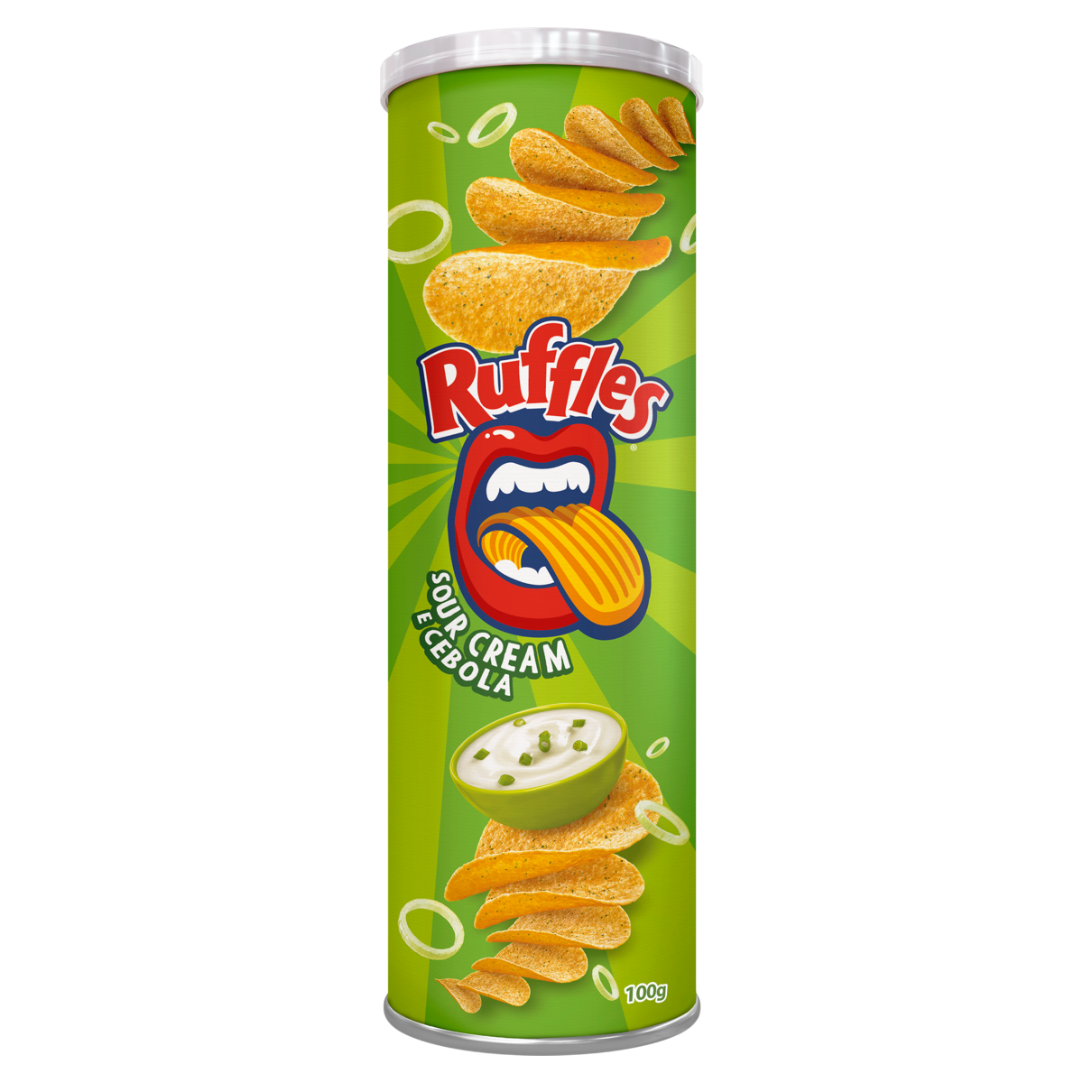 Salgadinho de Batata Sour Cream e Cebola Ruffles Elma Chips Tubo 100g