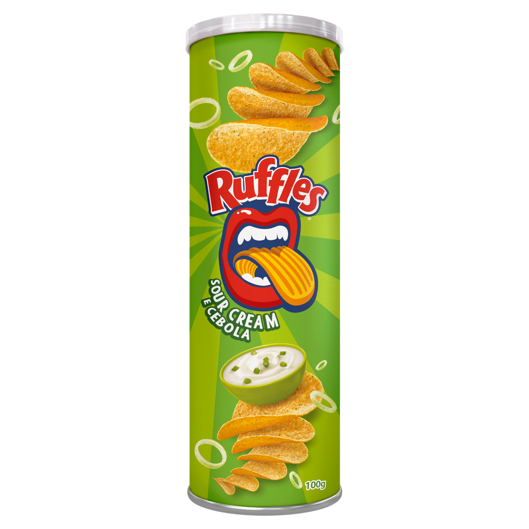 Salgadinho de Batata Sour Cream e Cebola Ruffles Elma Chips Tubo 100g