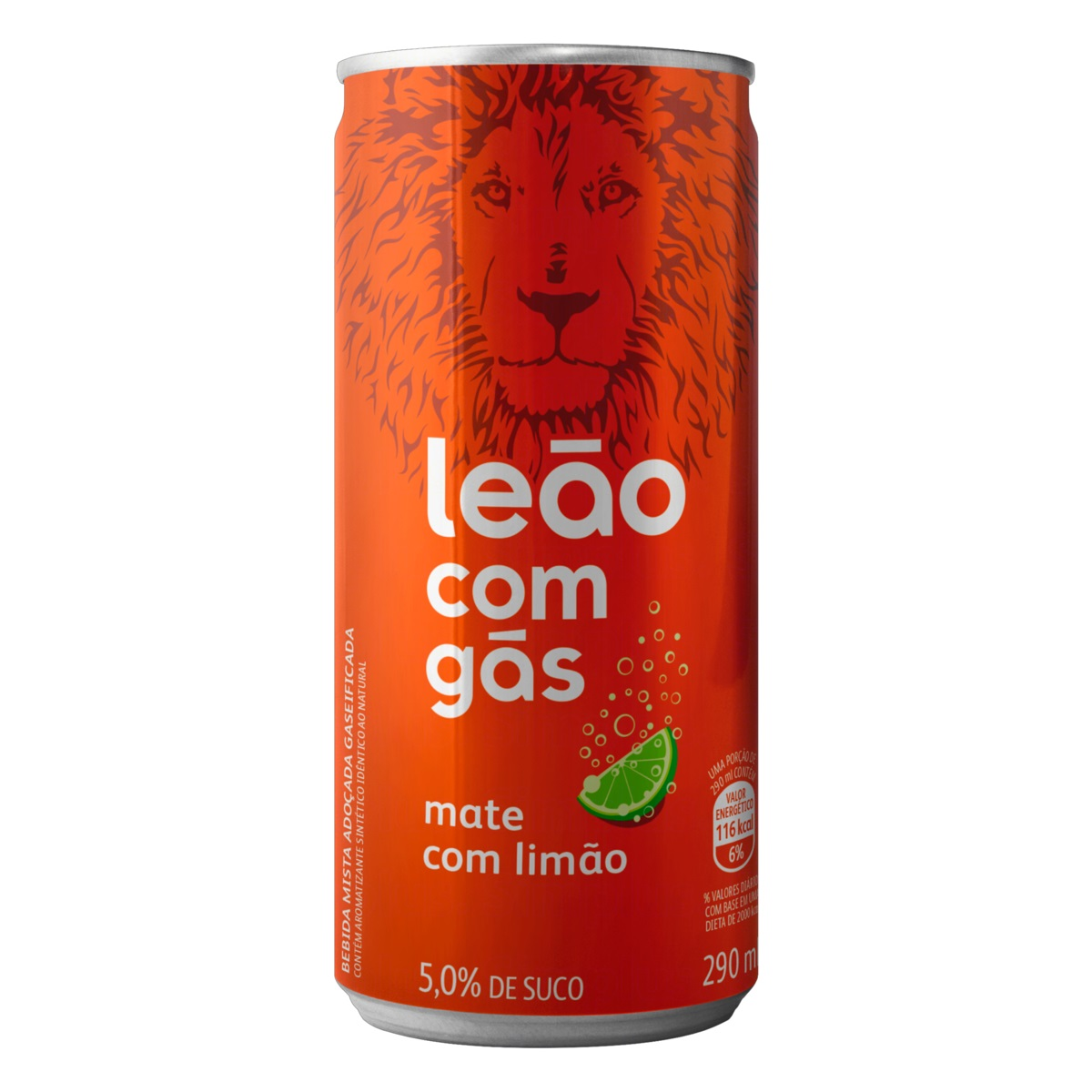 Bebida Mista Matte Lim&atilde;o com G&aacute;s Le&atilde;o Lata 290ml