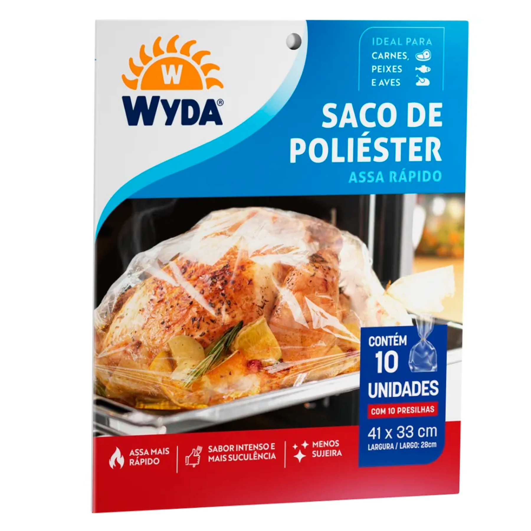 Saco de Poli&eacute;ster Assa R&aacute;pido Wyda 41x33cm C/10 Unidades