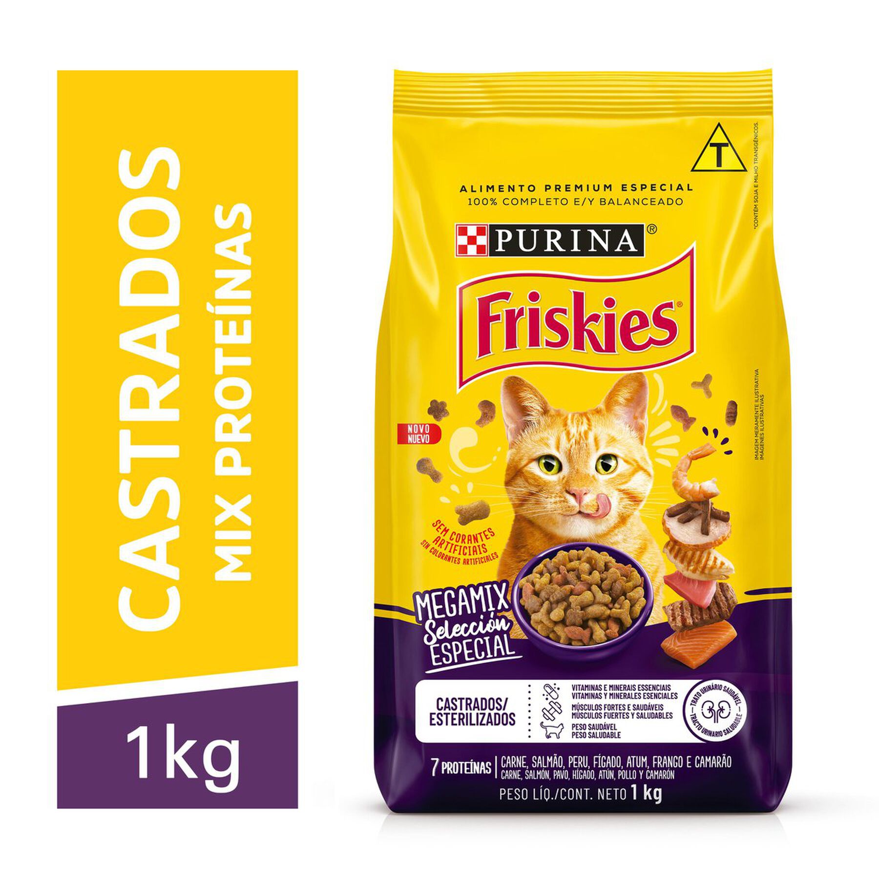Alimento para Gatos Castrados Megamix Purina Friskies Pacote 1kg