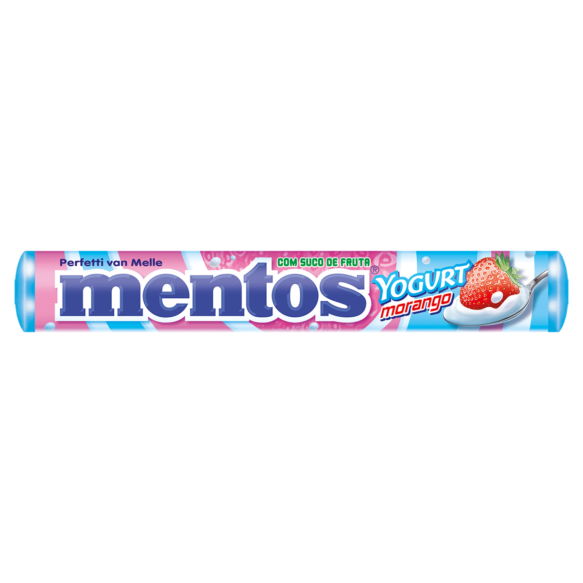 Confeito Yogurt Morango Mentos Pacote 37,5g