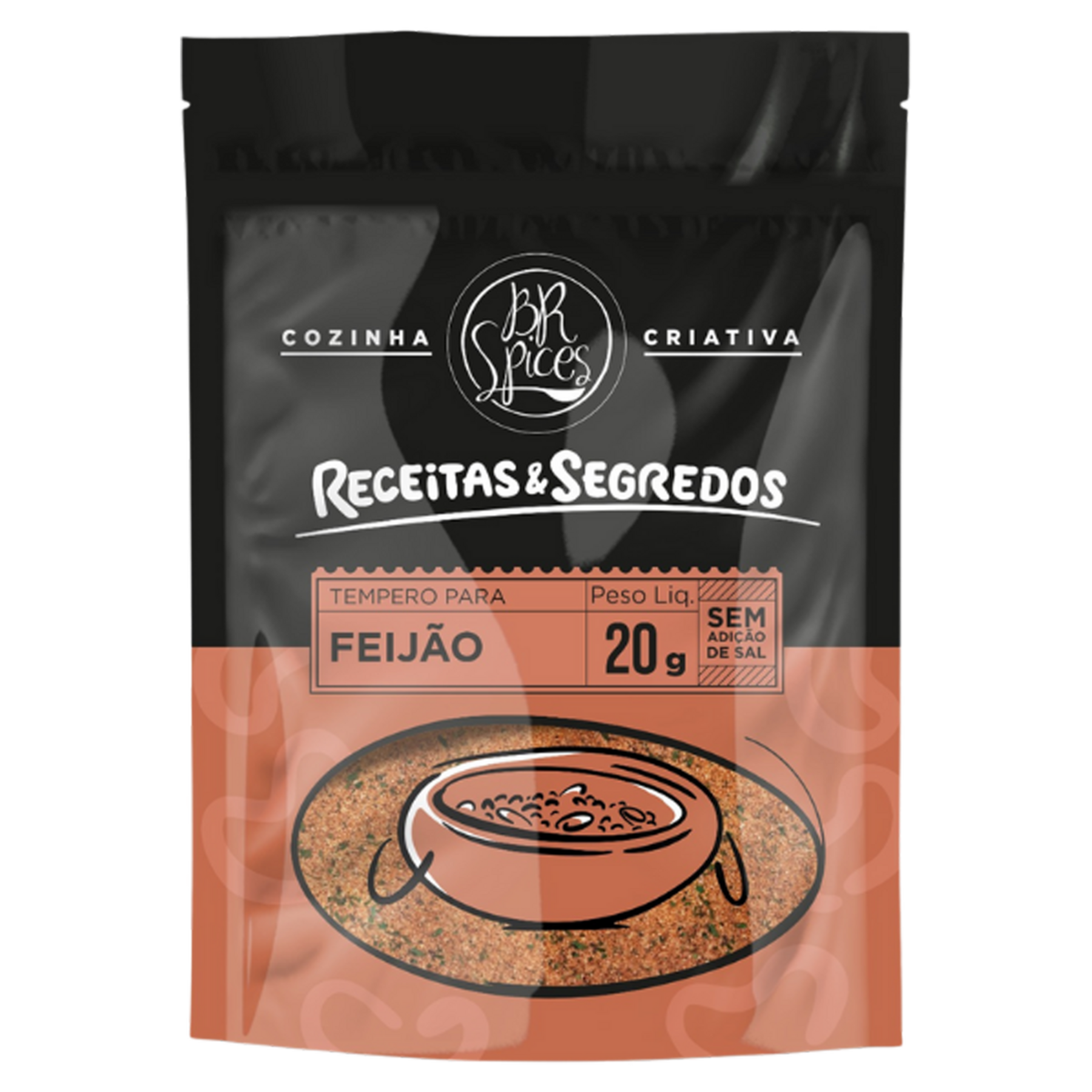 Tempero em P&oacute; para Feij&atilde;o Receitas e Segredos BR Spices Pouch 20g
