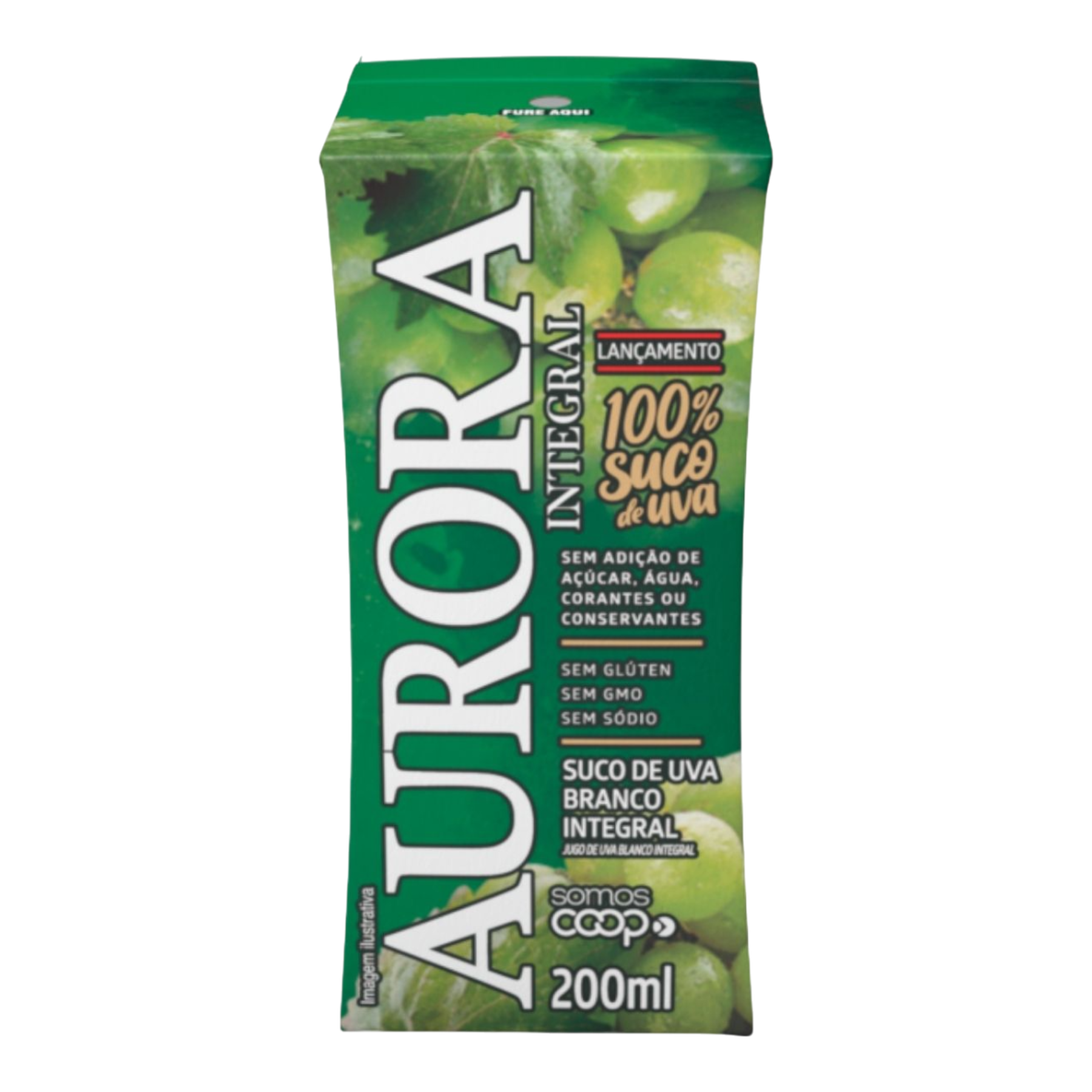 Suco Integral de Uva Branco 100% Aurora Caixa 200ml