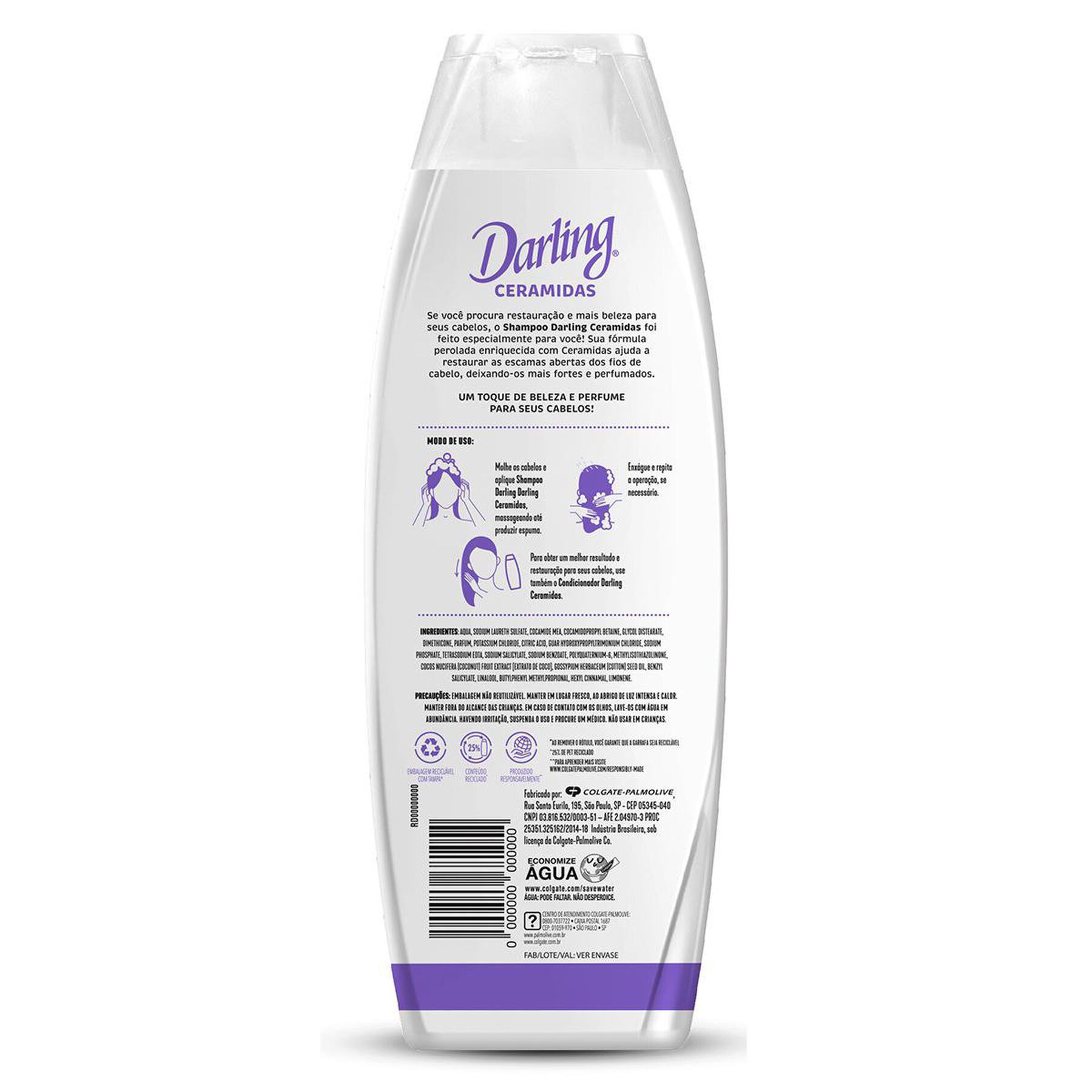 Shampoo Original Força e Brilho Ceramidas Darling Frasco 350ml
