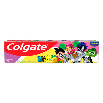 Gel Dental Infantil Morango Teen Titans Go! Colgate Caixa 60g