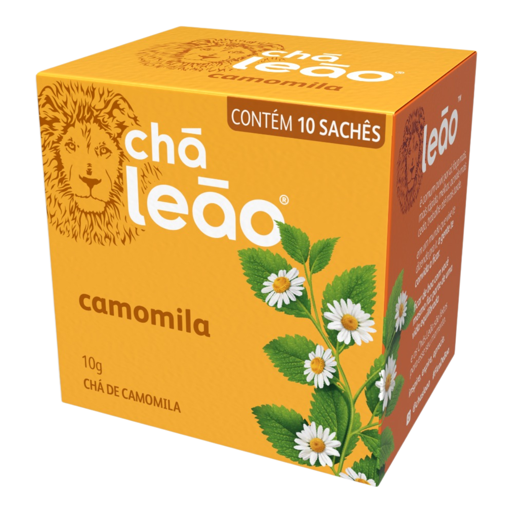 Ch&aacute; Camomila Ch&aacute; Le&atilde;o Caixa 10g 10 Unidades