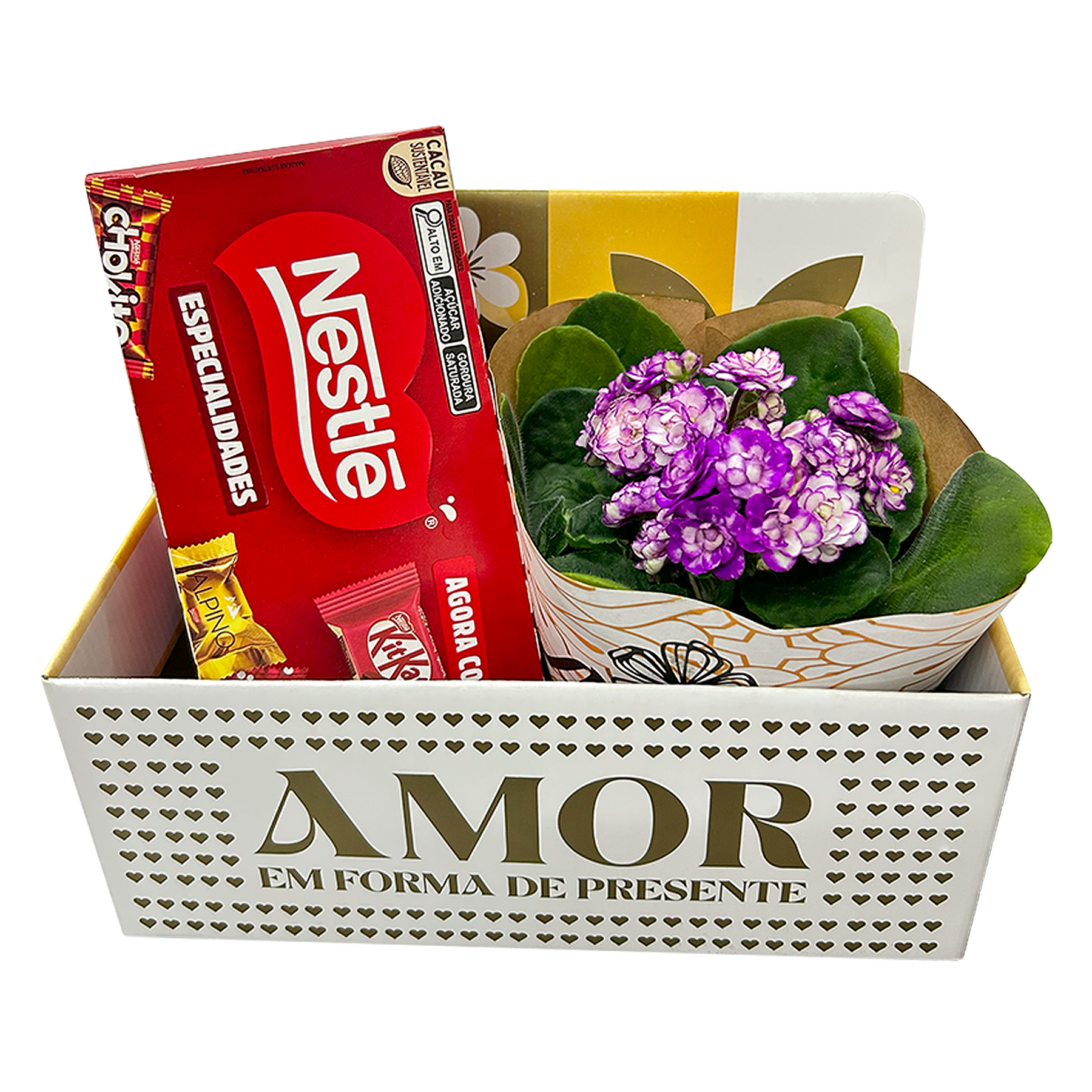 Kit Violeta Pote 11 Sortida + Bombom Especialidades Nestl&eacute; Caixa 220g