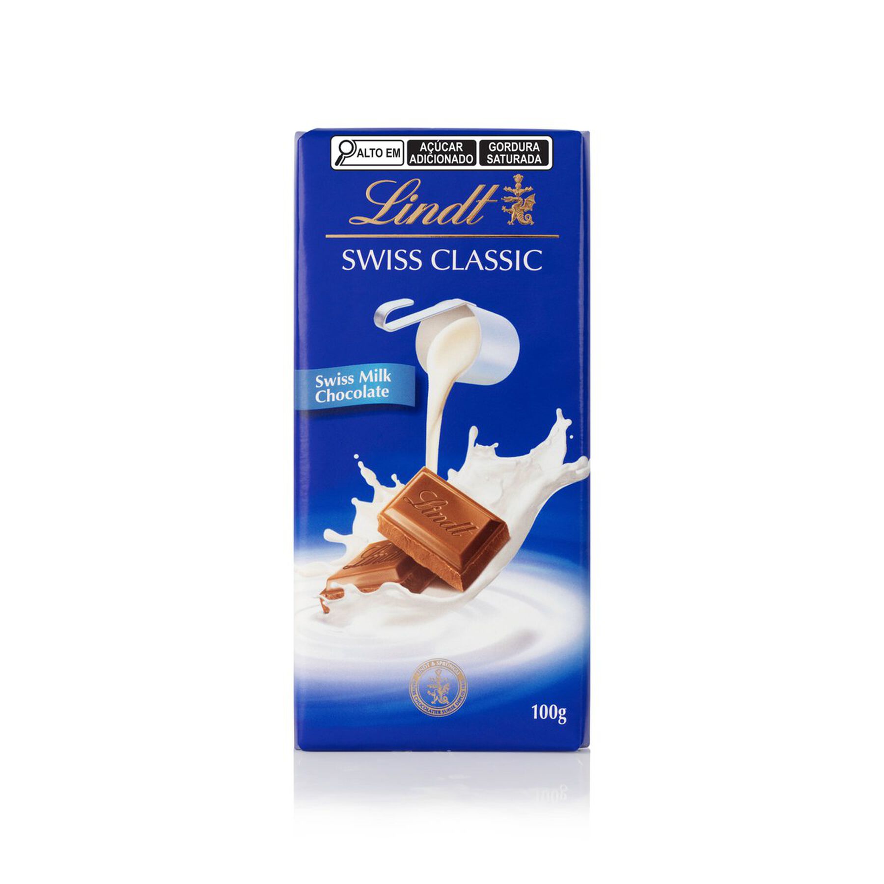 Chocolate Su&iacute;&ccedil;o ao Leite Lindt Swiss Classic Cartucho 100g&nbsp;