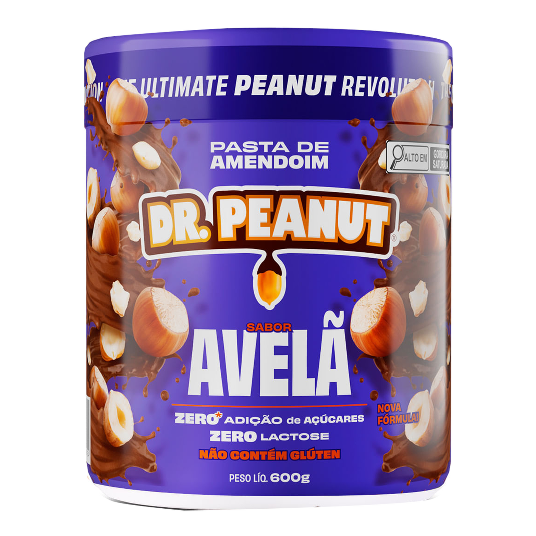 Pasta de Amendoim Avel&atilde; com Whey Protein Dr. Peanut Pote 600g