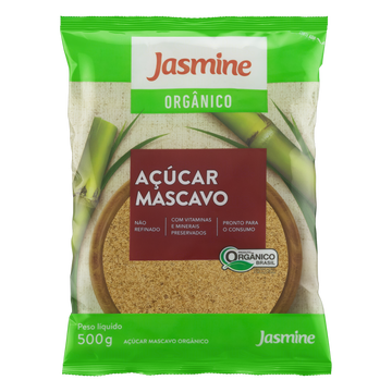 Açúcar Mascavo Orgânico Jasmine Pacote 500g