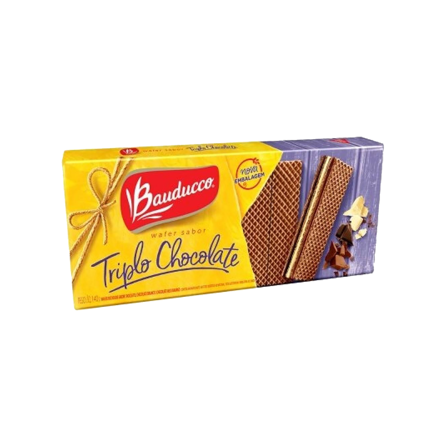 Biscoito Bauducco Wafer Triplo Chocolate 140g
