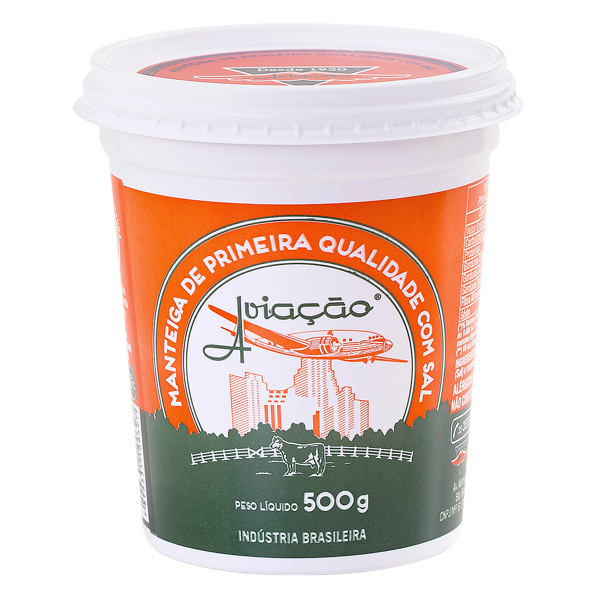 Manteiga com Sal Avia&ccedil;&atilde;o Pote 500g