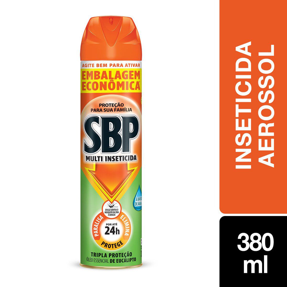 Multi-Inseticida Aerossol &Oacute;leo de Eucalipto SBP Frasco 380ml Embalagem Econ&ocirc;mica