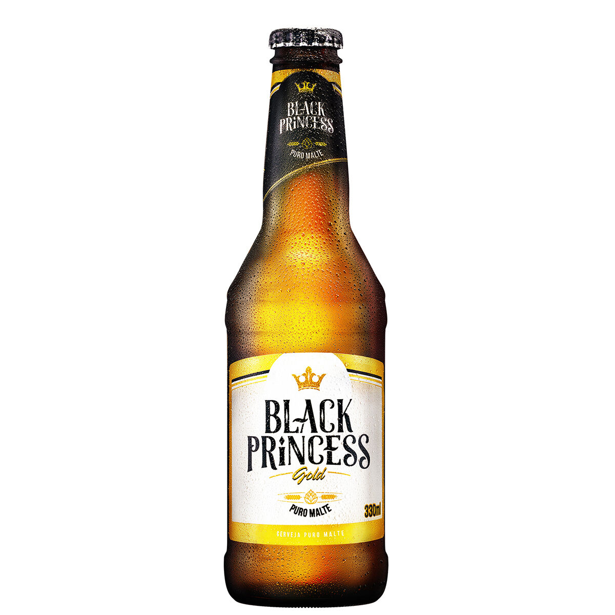 Cerveja Puro Malte Gold Black Princess Garrafa 330ml