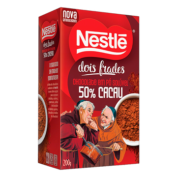 Chocolate em Pó Solúvel 50% Cacau Dois Frades Nestlé 200g