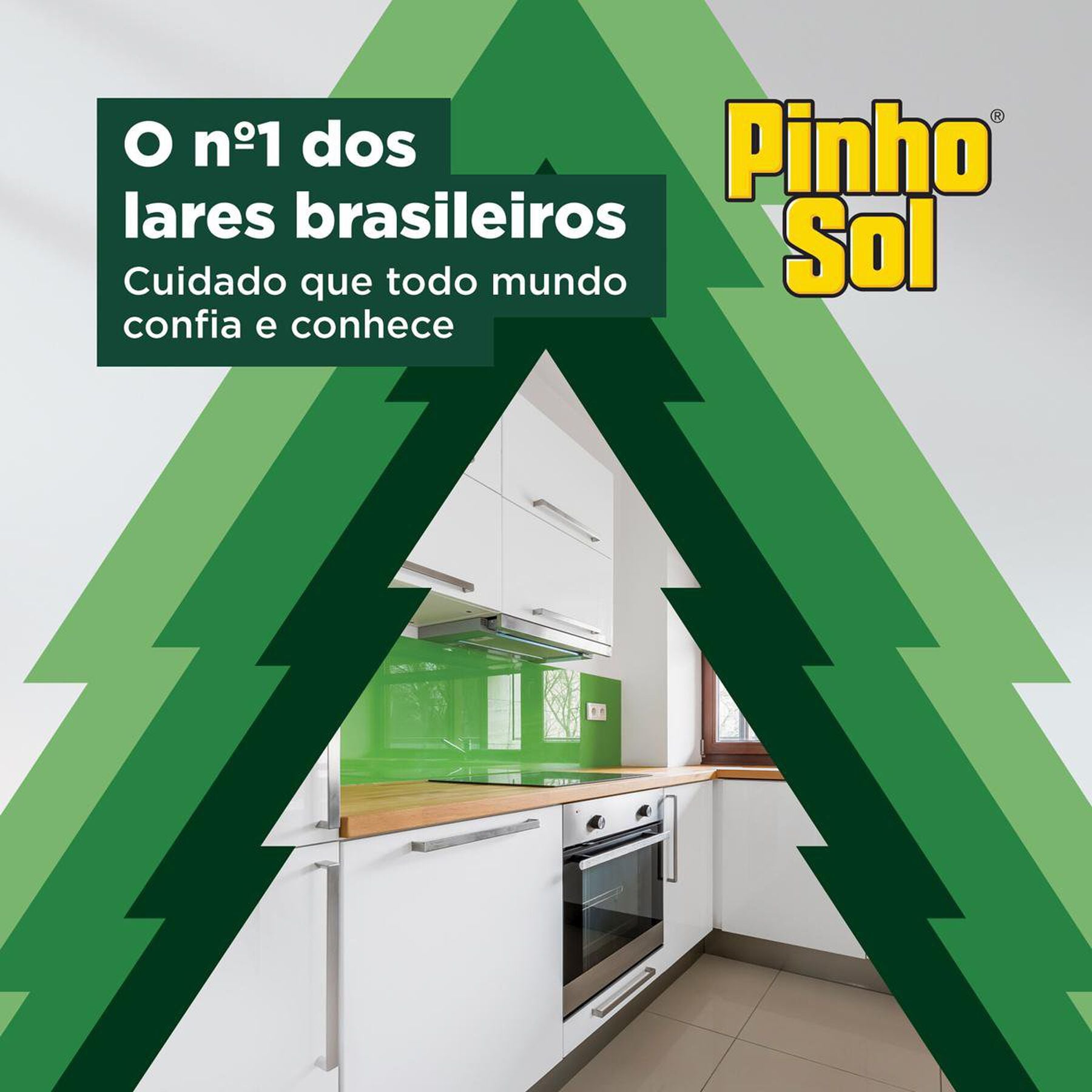 Desinfetante Multiuso Original Pinho Sol Frasco 500ml - Embalagem Leve 500ml Pague 450ml