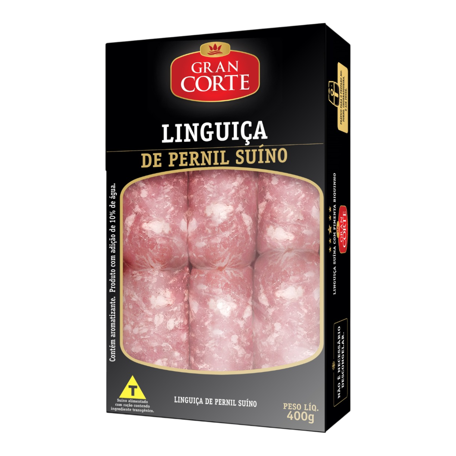 Linguica de Pernil Su&iacute;na Gran Corte Pacote 400g